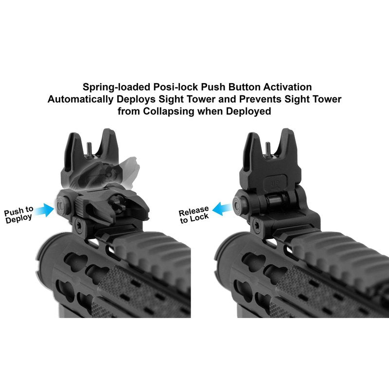 UTG ACCU-SYNC Spring Loaded Flip-up Front Sight , Black