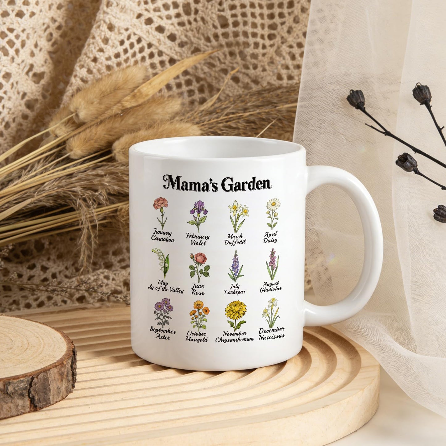 MAVIT Mom Birthday Gifts from Daughter Son - Large Coffee Mugs Ceramic 12Oz Tea Cup, Mama‘s Garden Best Mom Ever Gifts, Mothers Day Gifts for Mom