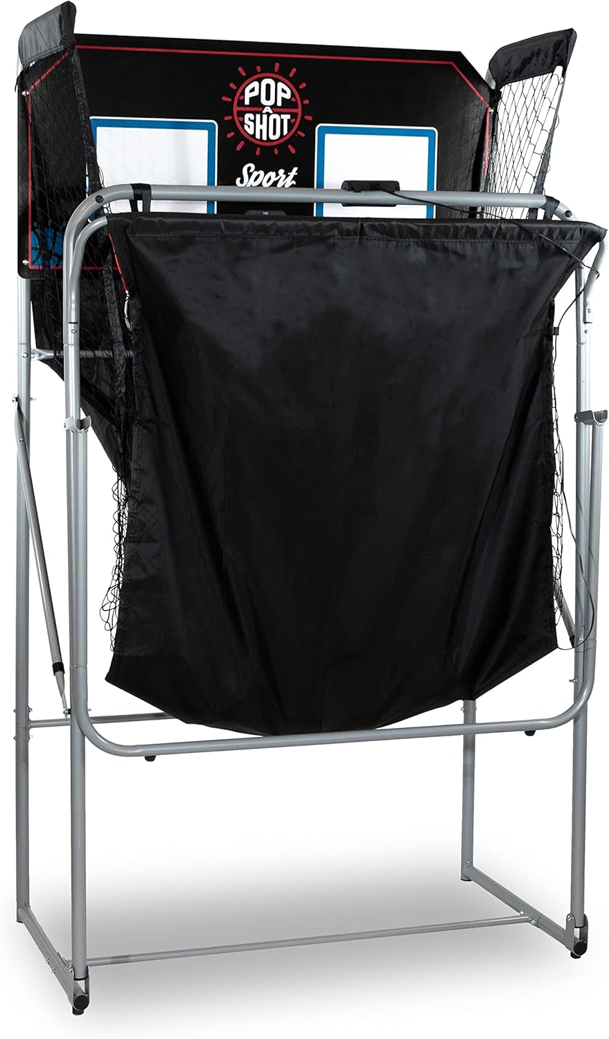Pop-A-Shot Dual Shot Sport - Arcade Basketball Game with 10 Game Modes & 4 Balls | Foldable Design for Easy Storage