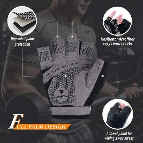 ATERCEL Weight Lifting Gloves - Full Palm Protection for Gym & Cycling | Breathable & Lightweight for Men & Women