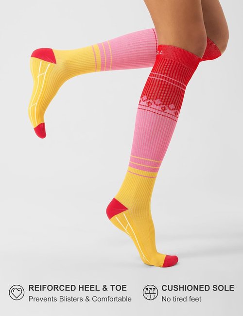 FITRELL Compression Socks - 20-30mmHg Circulation Support - 3 Pairs for Men & Women