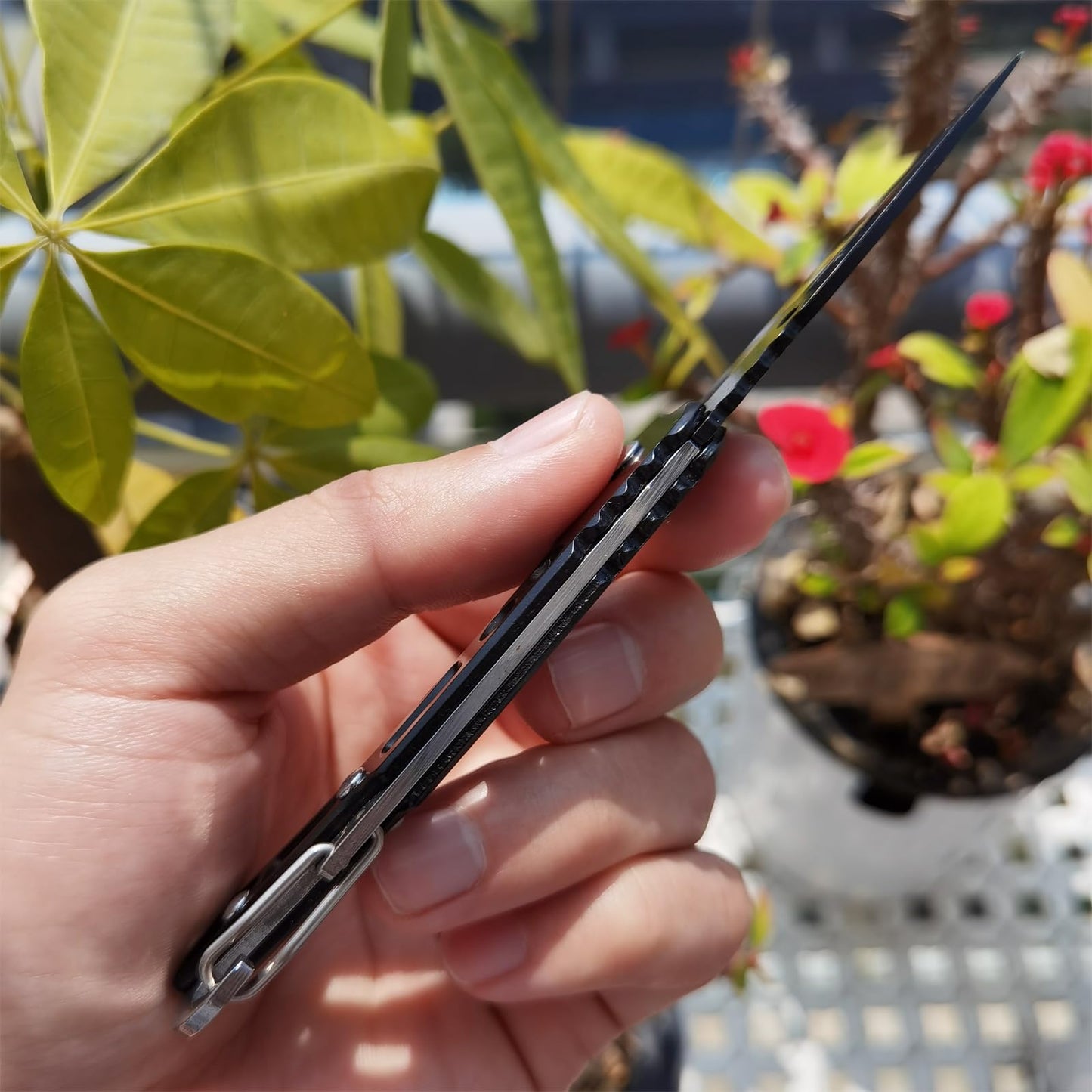 4 Pack Pocket Knife, Stainless Steel Folding Knife with Keychain, Self-Defense Knife for Outdoor Survival, Everyday Carry and Gift