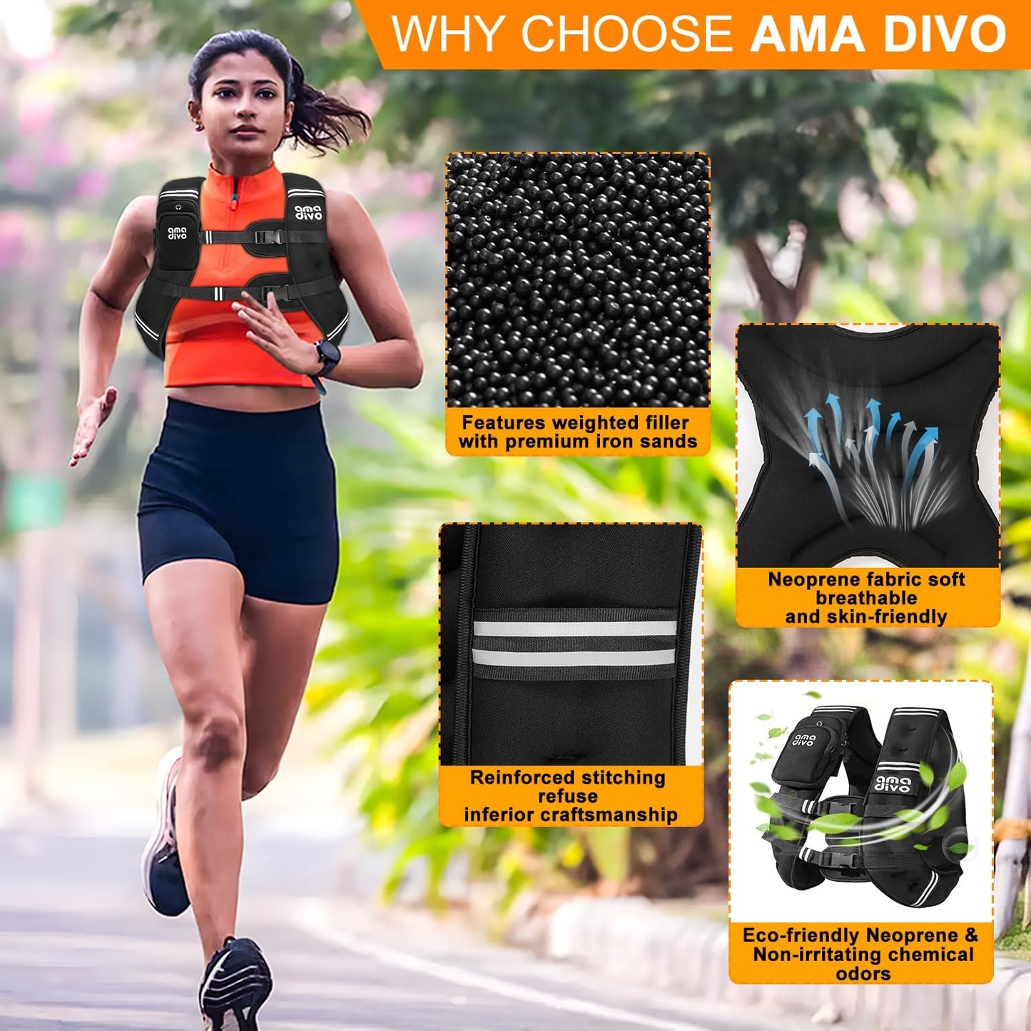 Reflective Weighted Vest by [Brand Name] - Adjustable for Walking, Running & Fitness | 20lb, 16lb, 12lb, 8lb Options