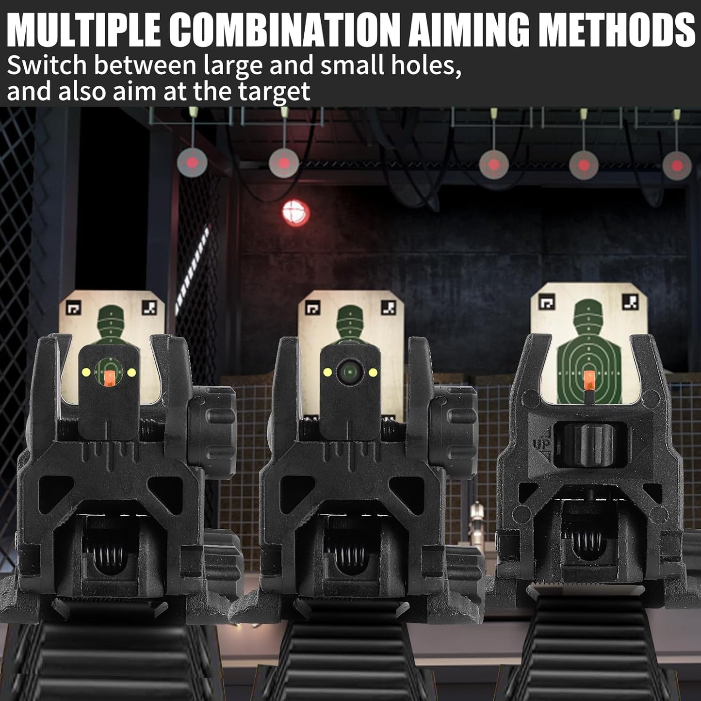 Skiennix Flip-Up Sight - Lightweight Front and Rear Sights for Enhanced Accuracy