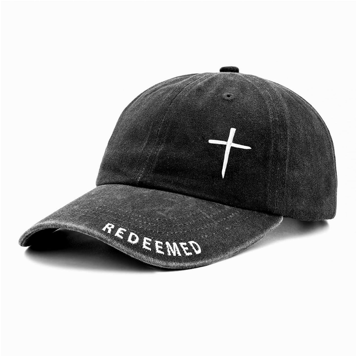 Christian Hat for Men & Women, Embroidered Cross Jesus Hat, Christians Baseball Cap Religious Faith Gifts Black