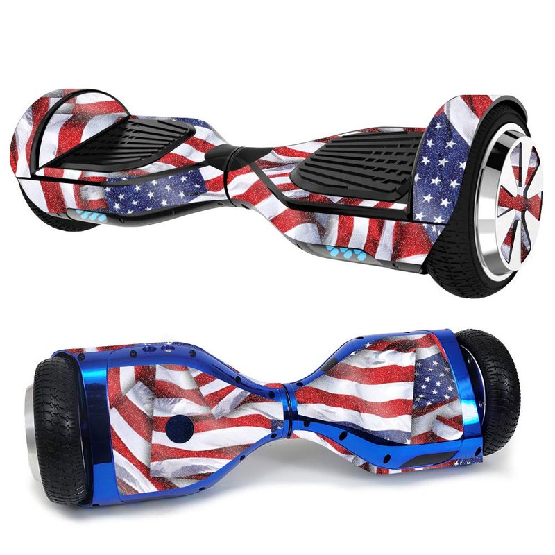 MightySkins Glossy Glitter Skin for Ultra Hoverboard - Patriot | Protective, Durable High-Gloss Glitter Finish | Easy to Apply, Remove, and Change Styles | Made in The USA (GL-HOVH1-Patriot)