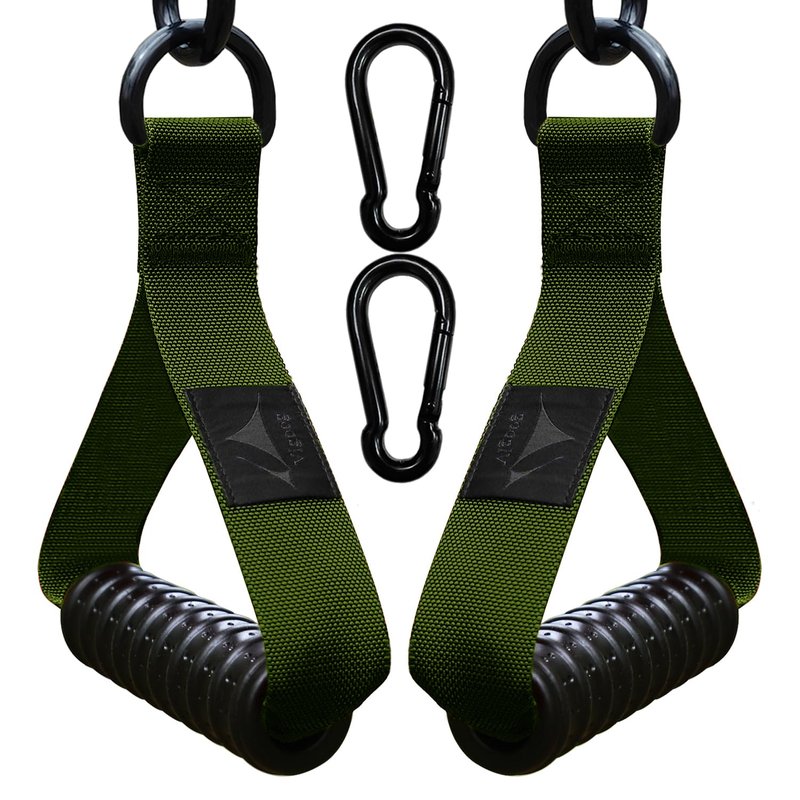 Vigoog Heavy Duty Gym Workout Handle Attachments - Powerful, Comfortable & Anti-Slip Rubber Exercise Grips for Cable Machines, Pulley Systems and Other Fitness Equipments