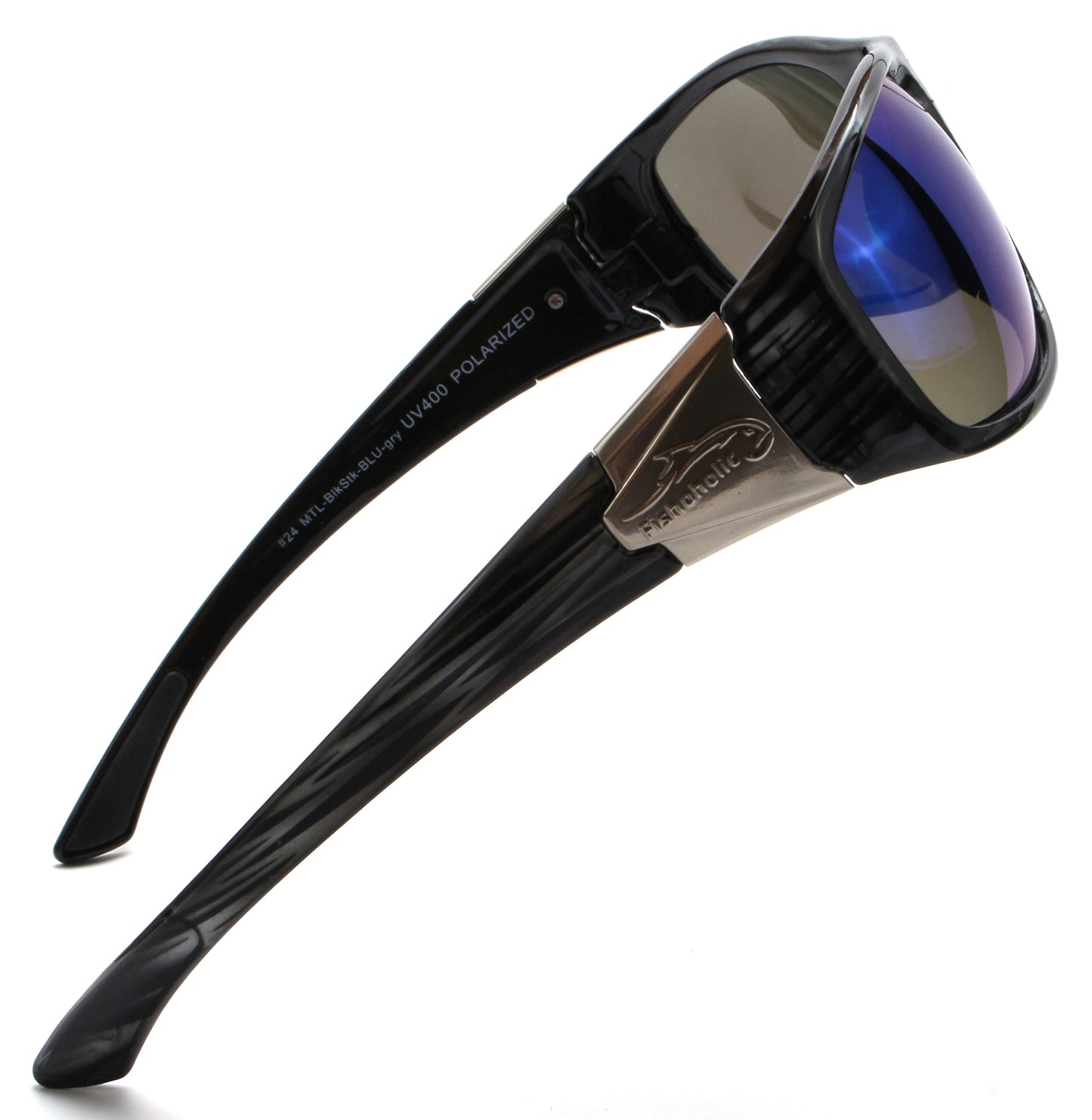Fishoholic Polarized Fishing Sunglasses with Metal Logo UV400 Fishing Gift with Hard Case and Pouch