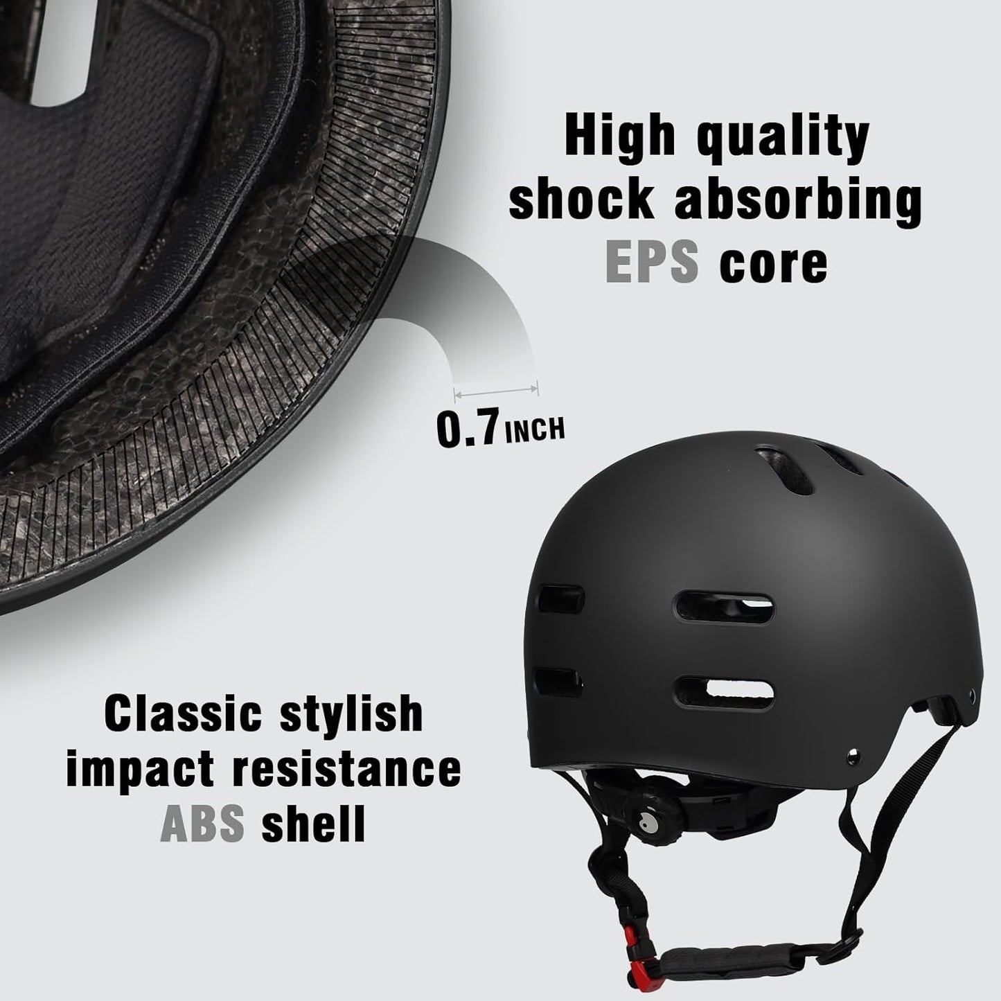 Skiennix Skateboard & Bike Helmet - Lightweight Adjustable Multi-Sport Protection for All Ages
