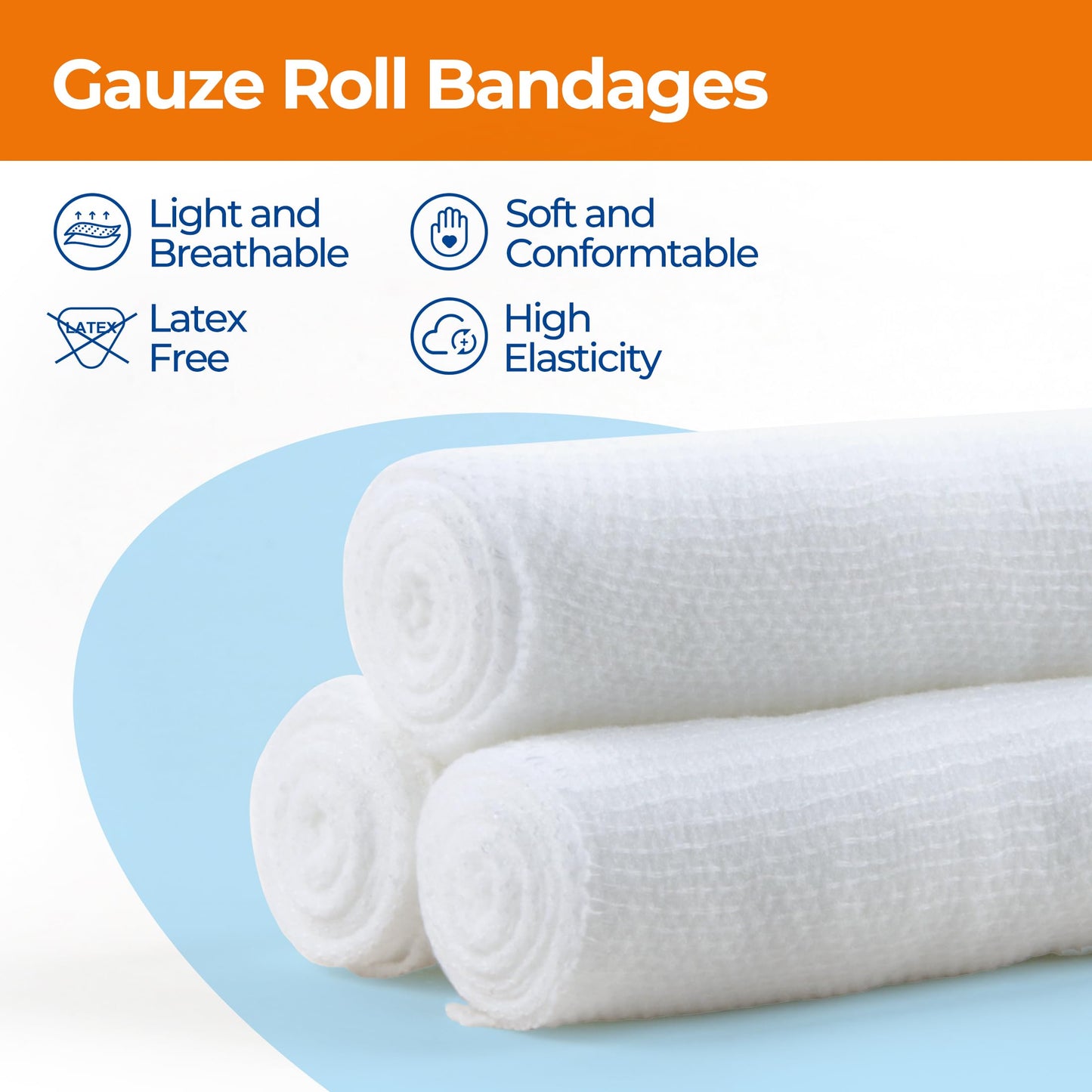 Gauze Rolls Bandages 2" x4.1yds(24 Rolls)