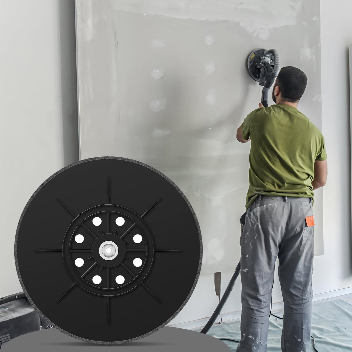 9 Inch 8 Holes Sander Pad Hook and Loop Drywall Backing Pad