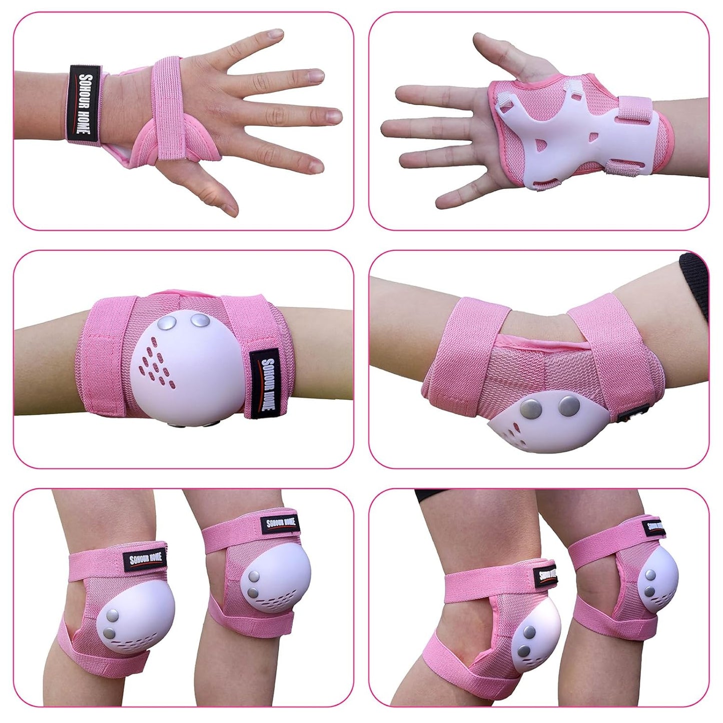 Skiennix Kids Protective Gear Set - Knee Pads, Elbow Pads & Wrist Guards for Ages 3-15 | Ideal for Roller Skating, Cycling & More