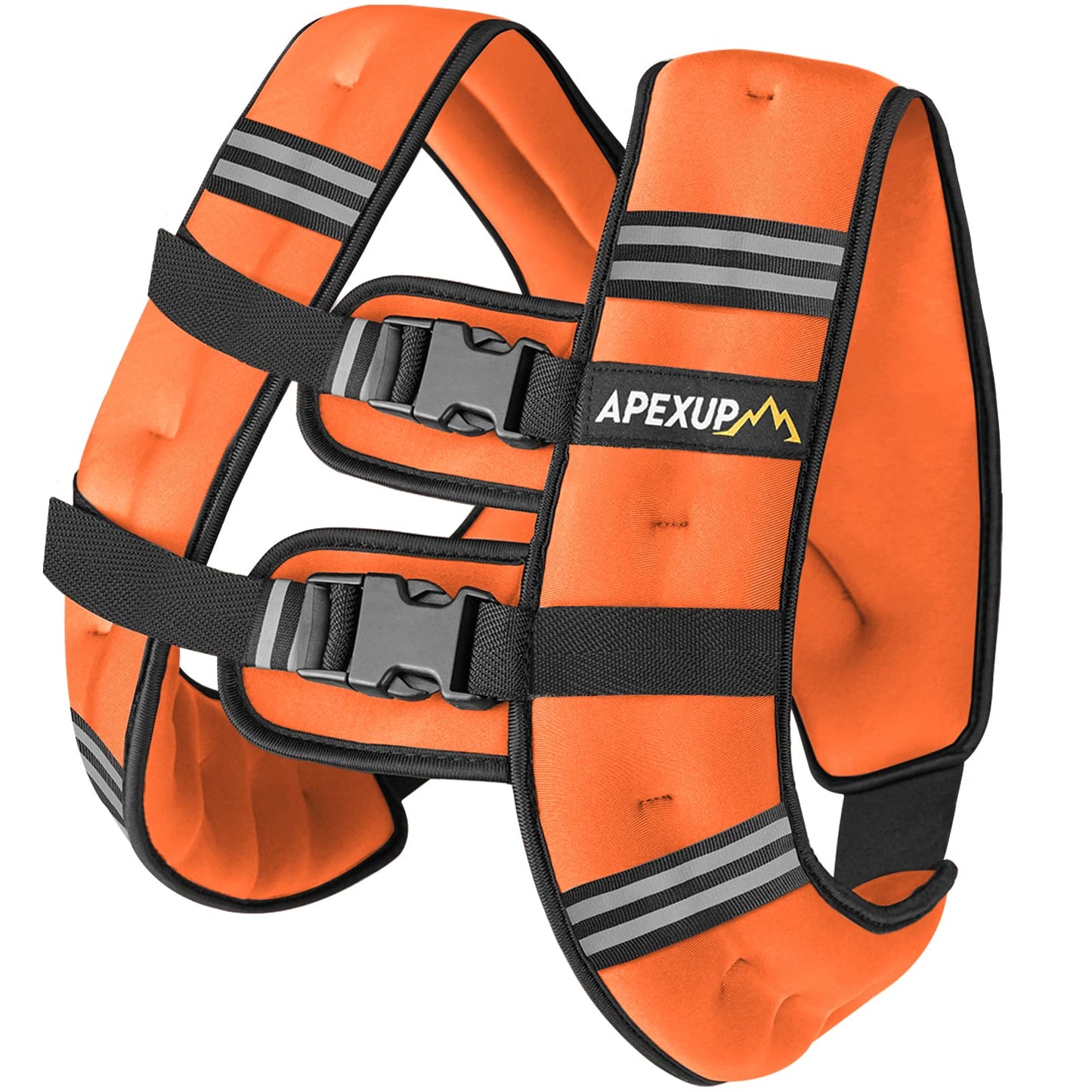 APEXUP 20lbs Weighted Vest Men Women, Weight Vest for Women Workout Equipment for Strength Training Running (Orange)