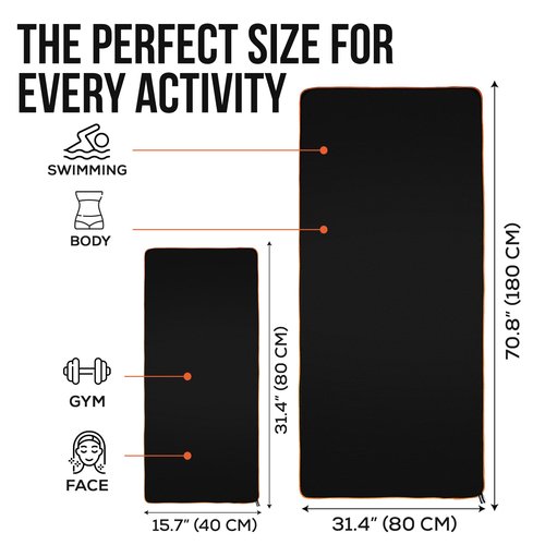illusion Extra Large Microfibre Swimming Towel (71''L x 32''W)–Compact, Lightweight & Quick Dry Towel-Perfect for Travel, Gym, and Swim Towels Ideal for Post-Workout Showers & After Swimming