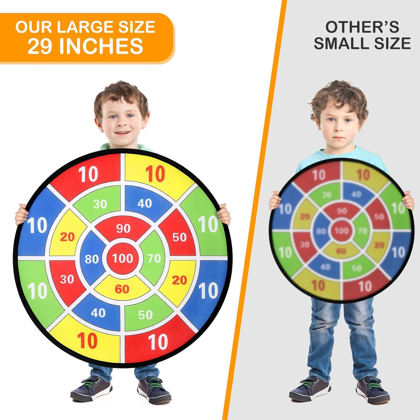 Accmor 29" Large Dart Board - Fun Outdoor Game for Kids with Sticky Balls | Ideal Birthday Gift for Ages 3-12