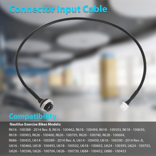 GGTE Connector Input Cable for Nautilus & Schwinn Exercise Bikes Models: R616 R618 R626 R686 U616 U624 & 130 170 230 430 570U etc.