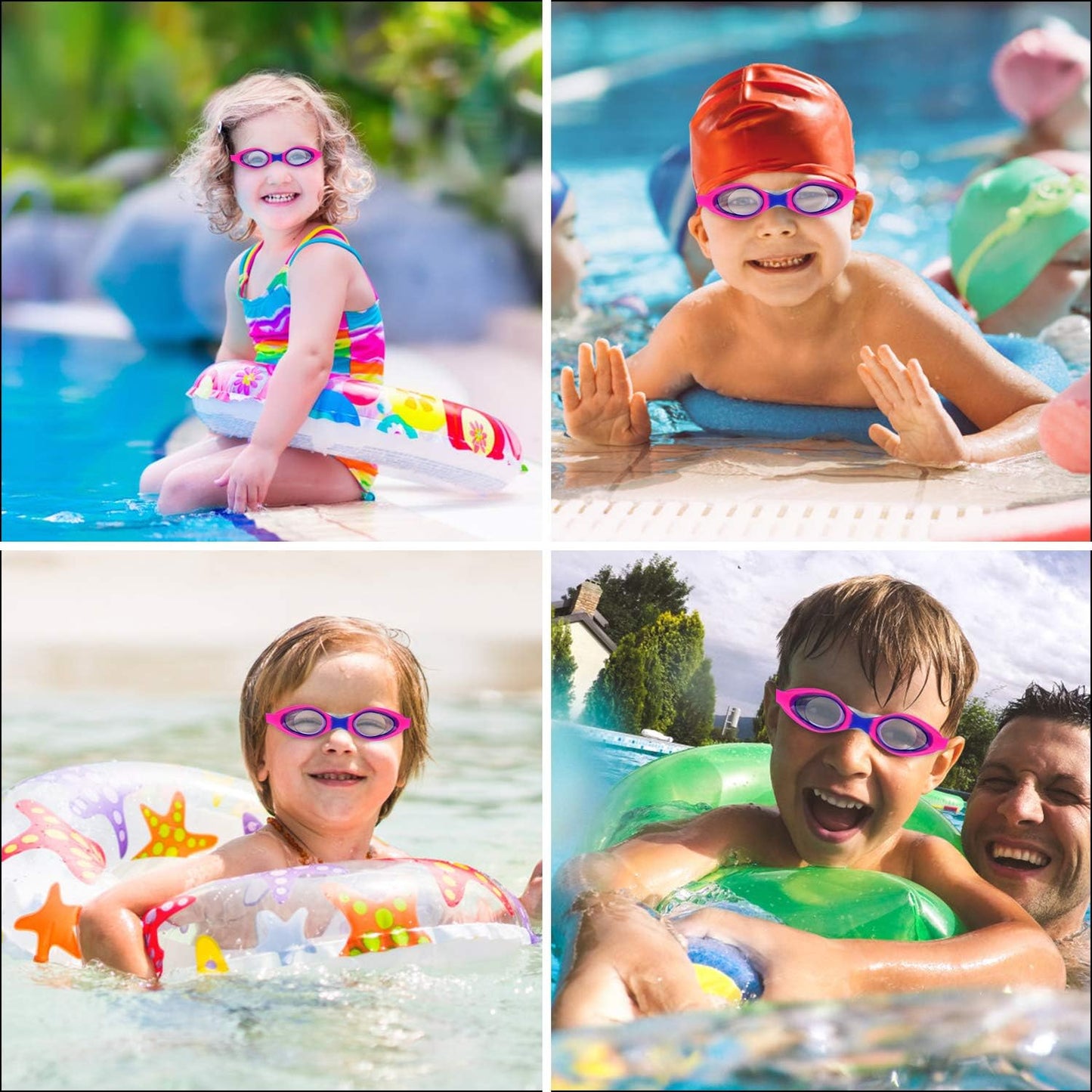Skiennix Kids Swim Goggles - Comfortable & Adjustable for Ages 2-12 | Perfect for Boys & Girls