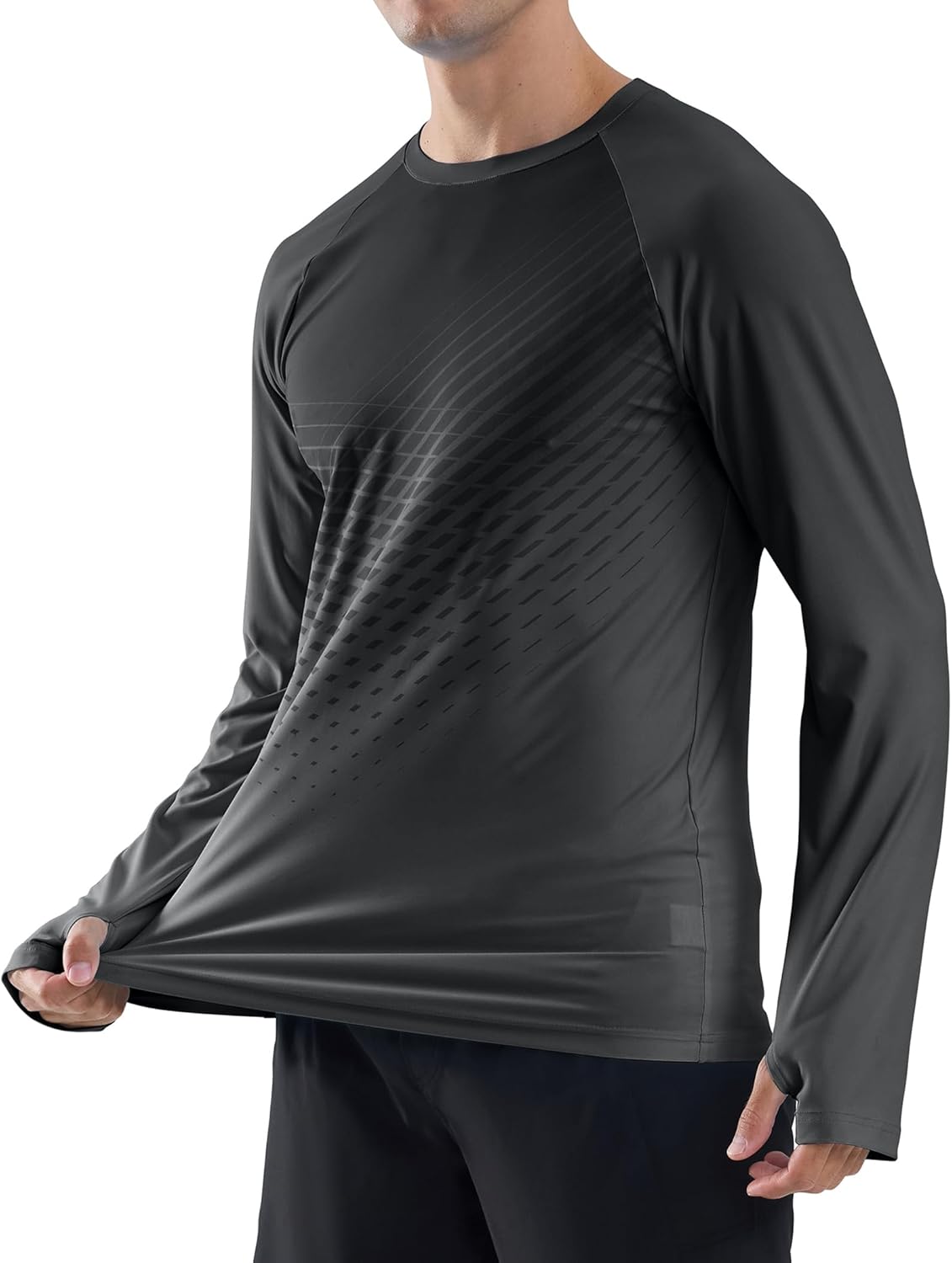 Skiennix Men's UPF 50+ Long Sleeve Sun Protection Rash Guard | Quick-Dry Lightweight Swim Shirt