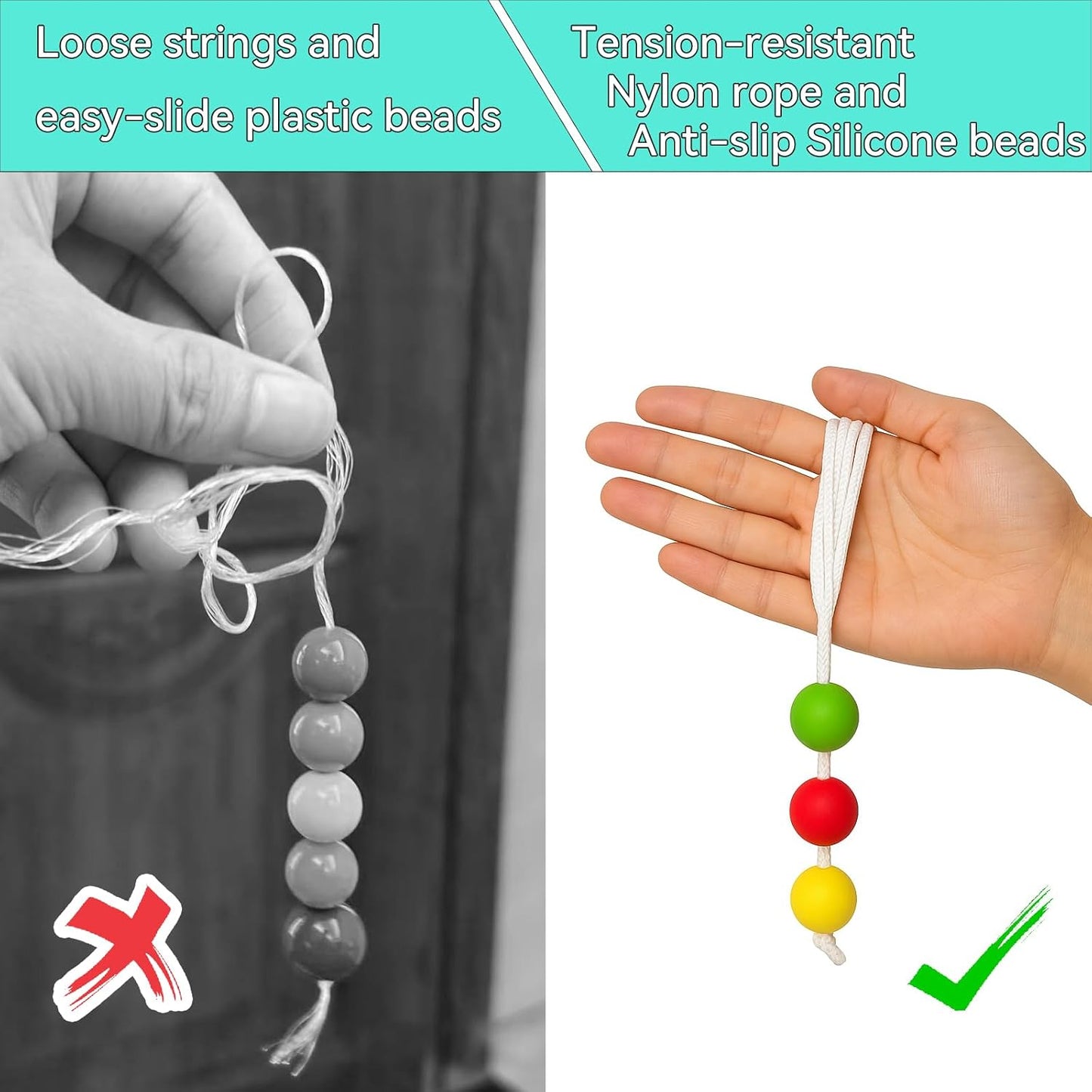 Vision Convergence Training Tool - 6 Foot with 3 Beads for Enhanced Athletic Performance