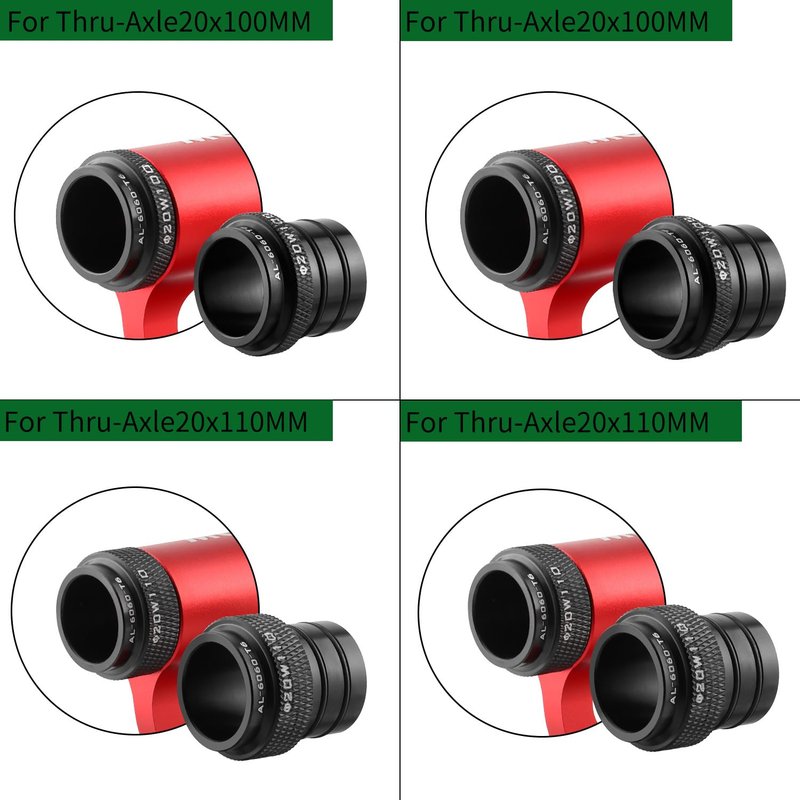 MUQZI Bike Fork Mount, 20x100mm/20x110mm Thru-Axle Fork Mounts Block Holder for MTB Road Bikes, Red