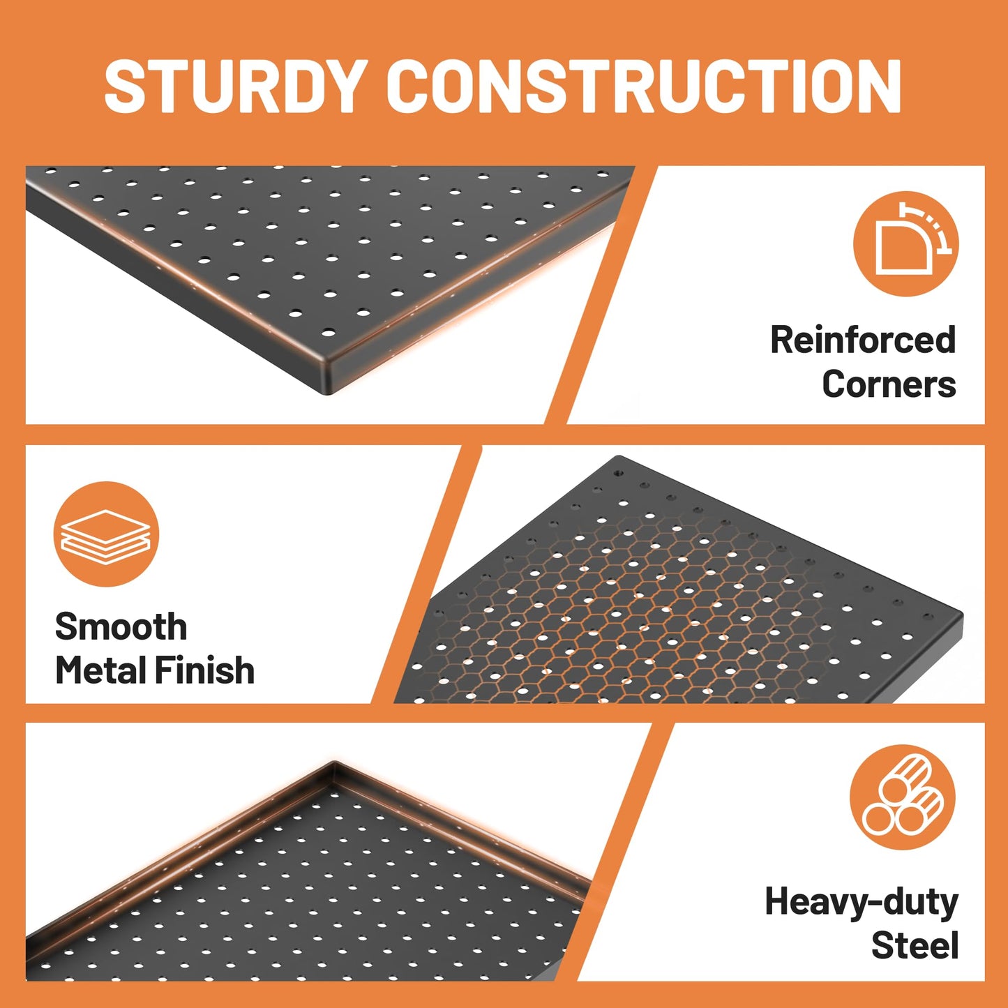 Ultrawall 4 Pack Metal Peg Board Panels with Hooks, Pegboard Wall Tool Organizer for Garage, 84pcs Peg Board with Accessories, 24"X12"