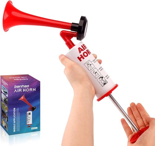 BANHAO Handheld Air Horn - Loud Aluminum Noise Maker for Safety at Sports Events & Boats