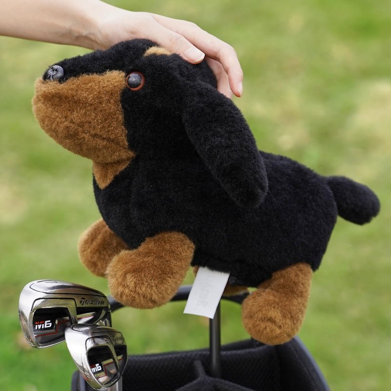 mytag Dachshund Putter Cover for Blade/Mid Mallet/Hybrid, Funny Putter Headcover Quality Plush Drawstring Closure