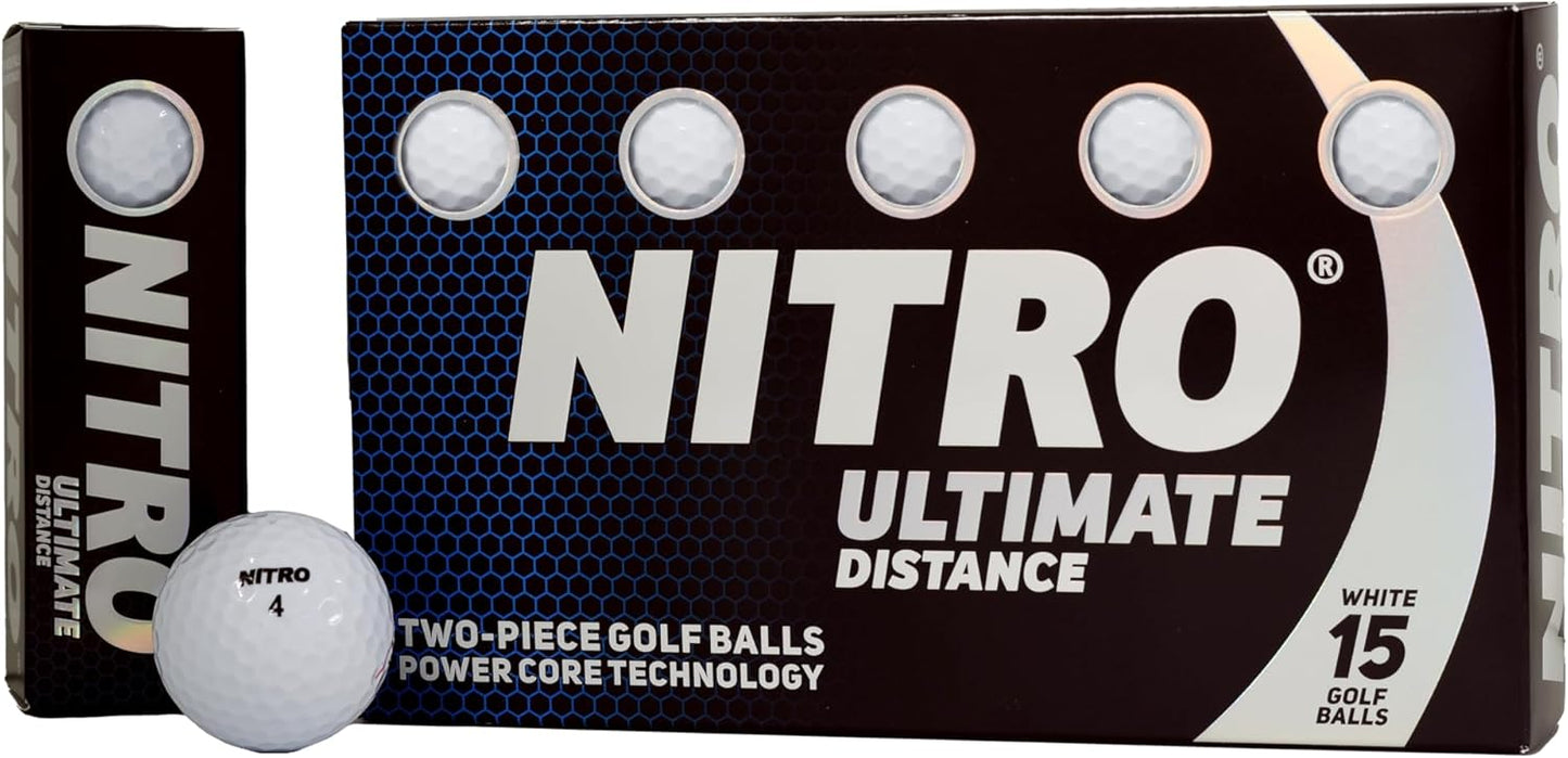 Nitro Golf Balls - High-Durability Performance for Enhanced Distance | 12-Pack