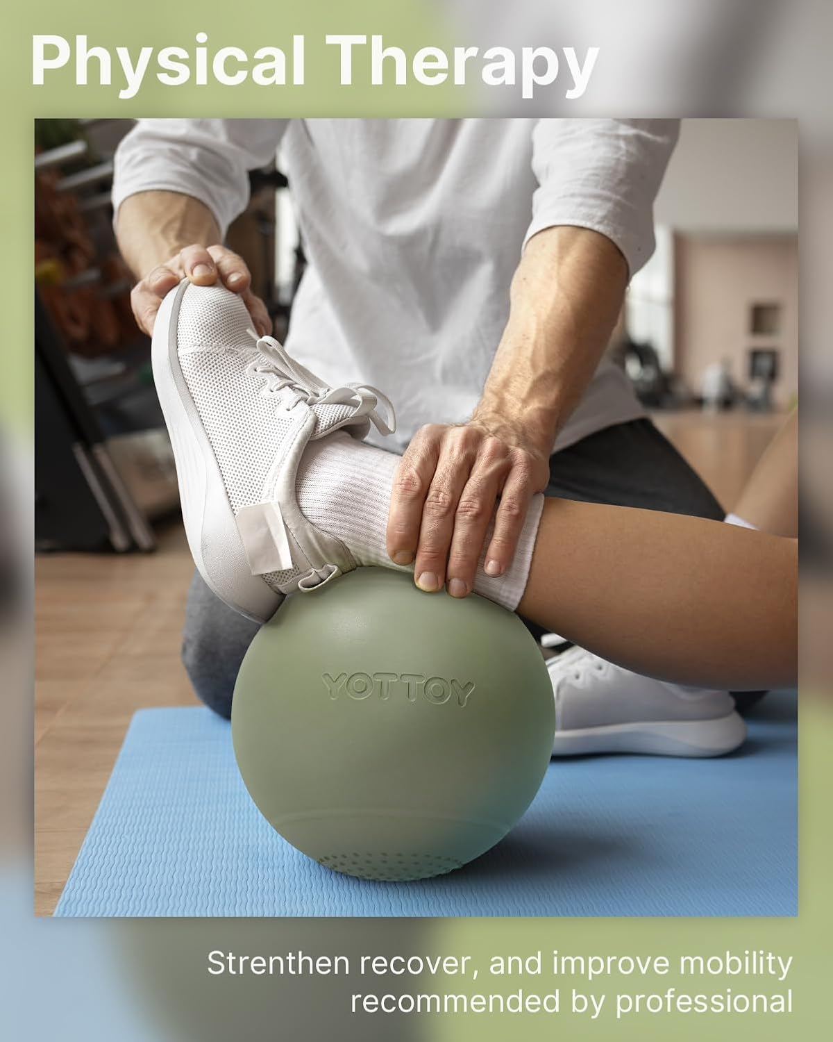 YOTTOY 9-Inch Pilates Ball - Anti-Burst Small Exercise Ball for Yoga, Stability & Home Workouts