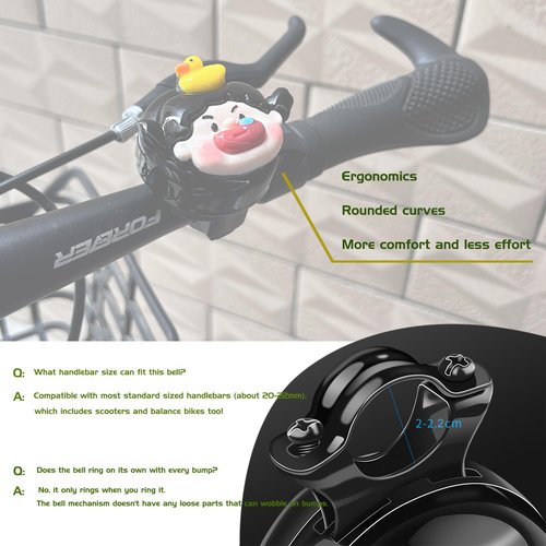 Collyon Bike Bell for Adults,Funny & Quirky Bicycle Bells,Loud Crisp Clear Sound Bicycle
