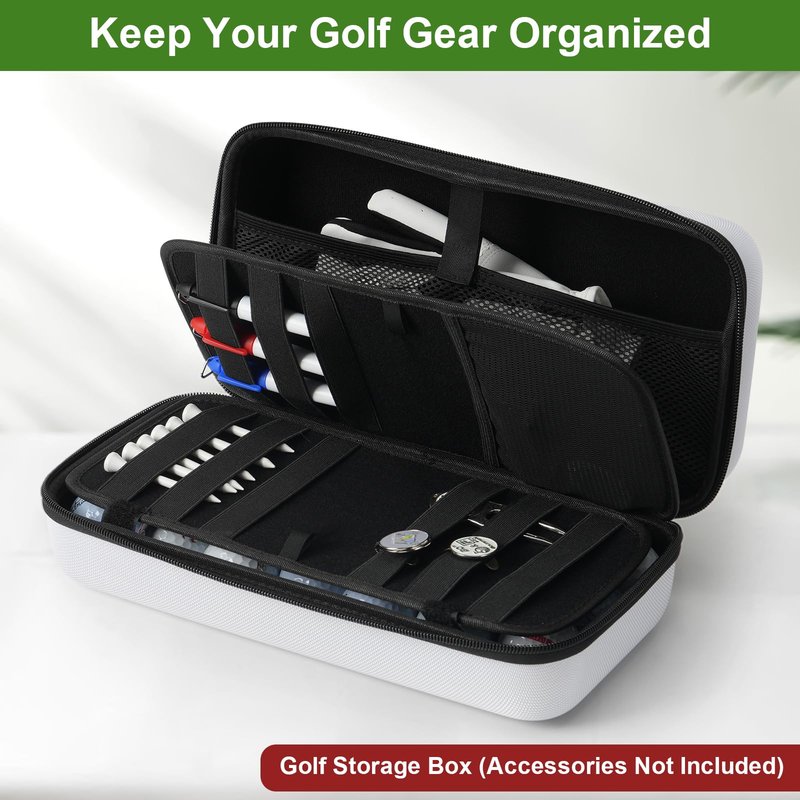 Golf Glove Case with Portable Glove Shaper, Removable Accessories Hard Case Bag for Phone, Tees, Divot Tools & Ball Marker, Repair Tools, and Golf Essentials, Gifts for Men & Women