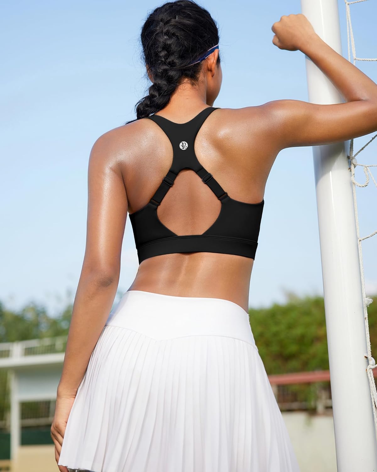 RUNNING GIRL High Support Sports Bra - Adjustable Straps & Sewn-In Pads for Women | Comfortable Workout Gear