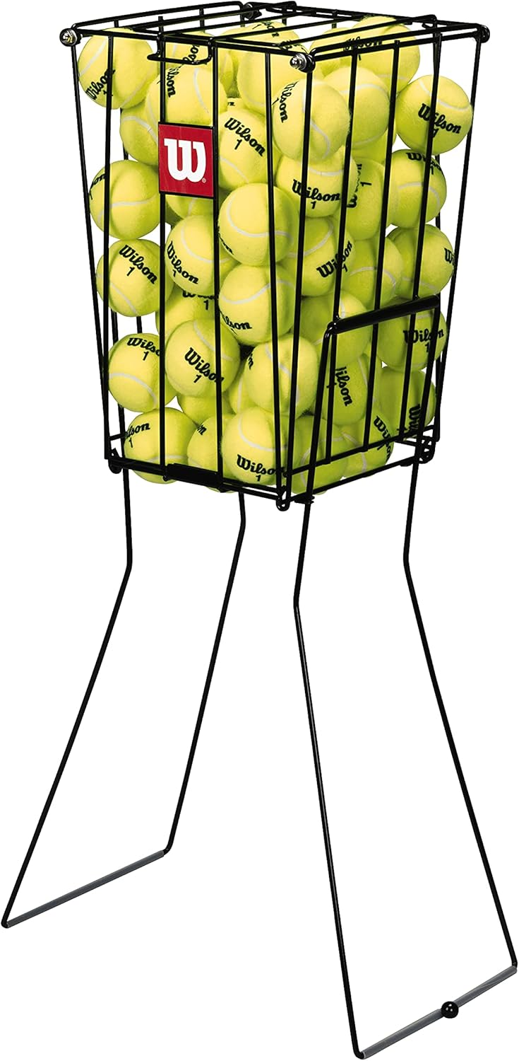 Wilson Tennis Ball Pick-Up Basket - Collect Up to 75 Balls Effortlessly | Unisex Adult Design