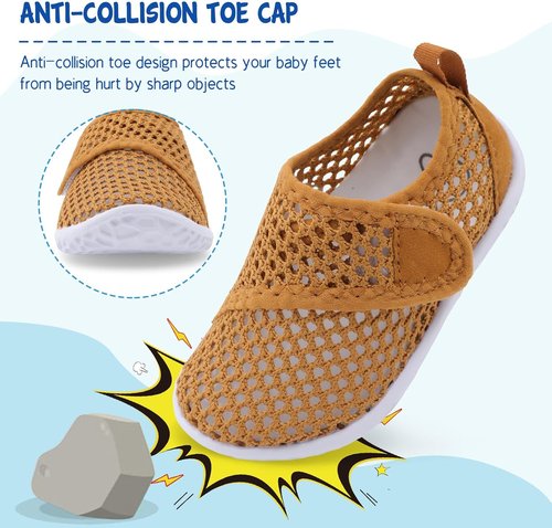 LeIsfIt Toddler Water Shoes - Breathable Quick-Dry Aqua Socks for Boys & Girls | Ideal for Beach & Pool
