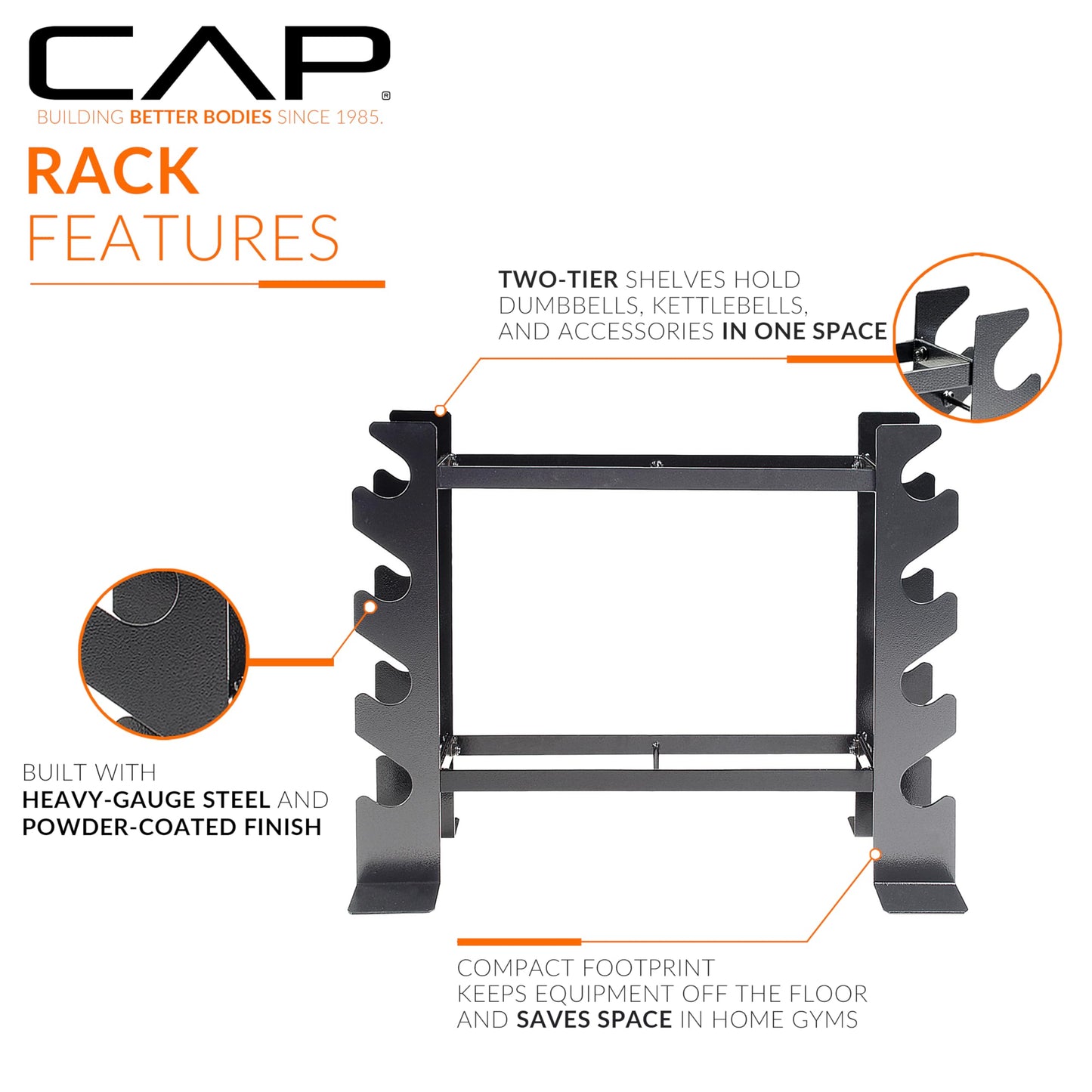 CAP Barbell Dumbbell and Accessories Rack