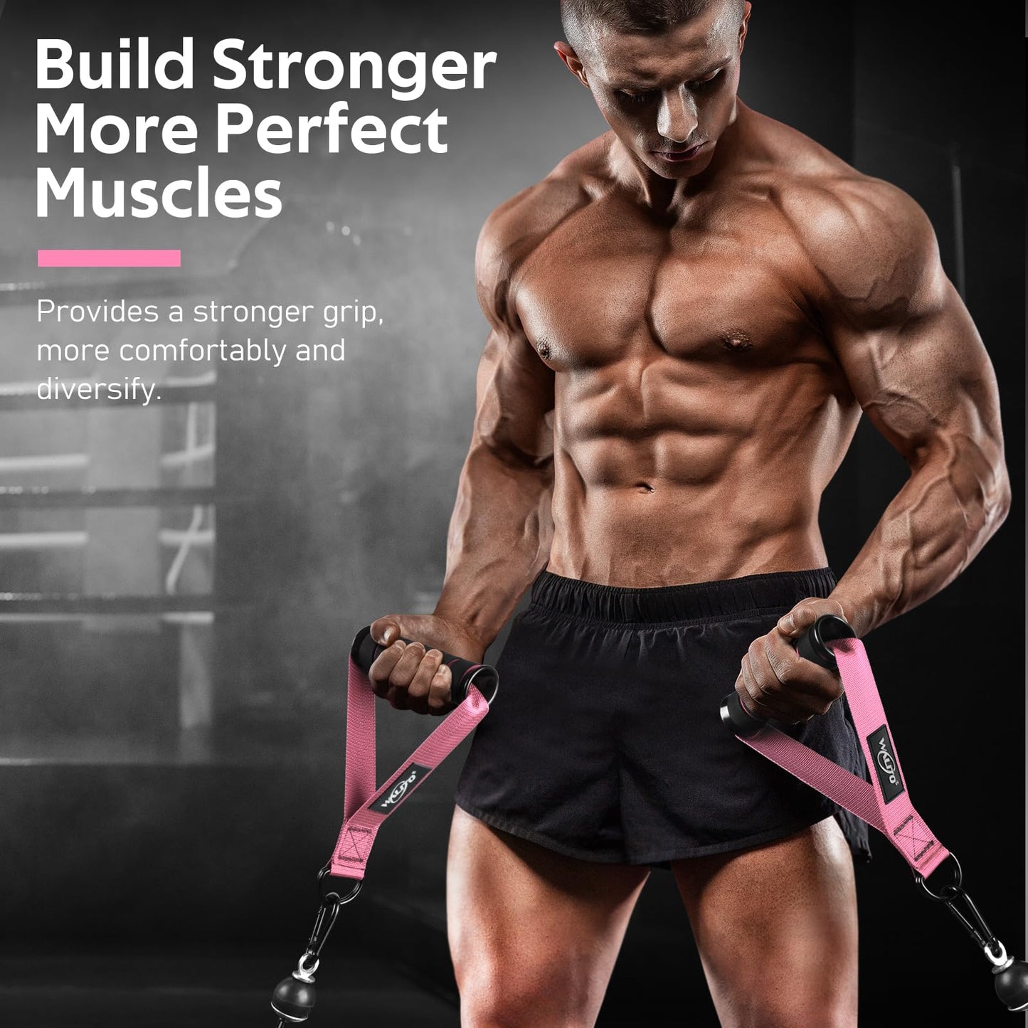 Exercise Handles, Cable Machine Handles for Gym Cable Attachments Training