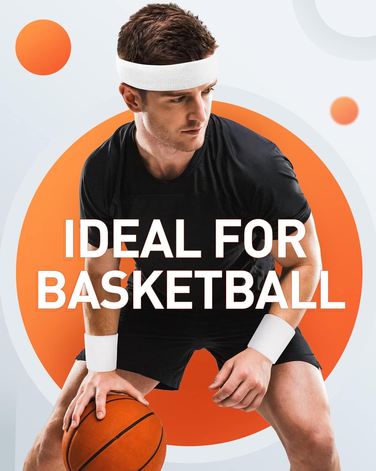 Tanluhu Sport Headbands - Terry Cloth Athletic Sweatbands for Men & Women | Ideal for Exercise, Tennis, Running