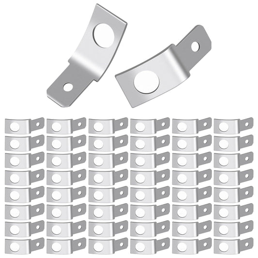 50 Pcs Quick Disconnect Spade Connectors, Non-Insulated, Solderless, 1/4" Male Tab, 10 Stud Ring Crimp, Ideal for Copper Wiring and Electrical Tasks