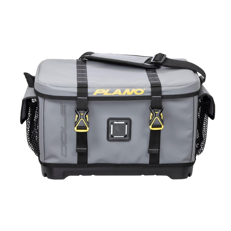 Plano Z-Series 3700 Tackle Bag, Gray, PVC Fabric with Waterproof and Non-Skid Base, Includes 2 3700 StowAway Utility Boxes, Soft Fishing Tackle Storage Bag