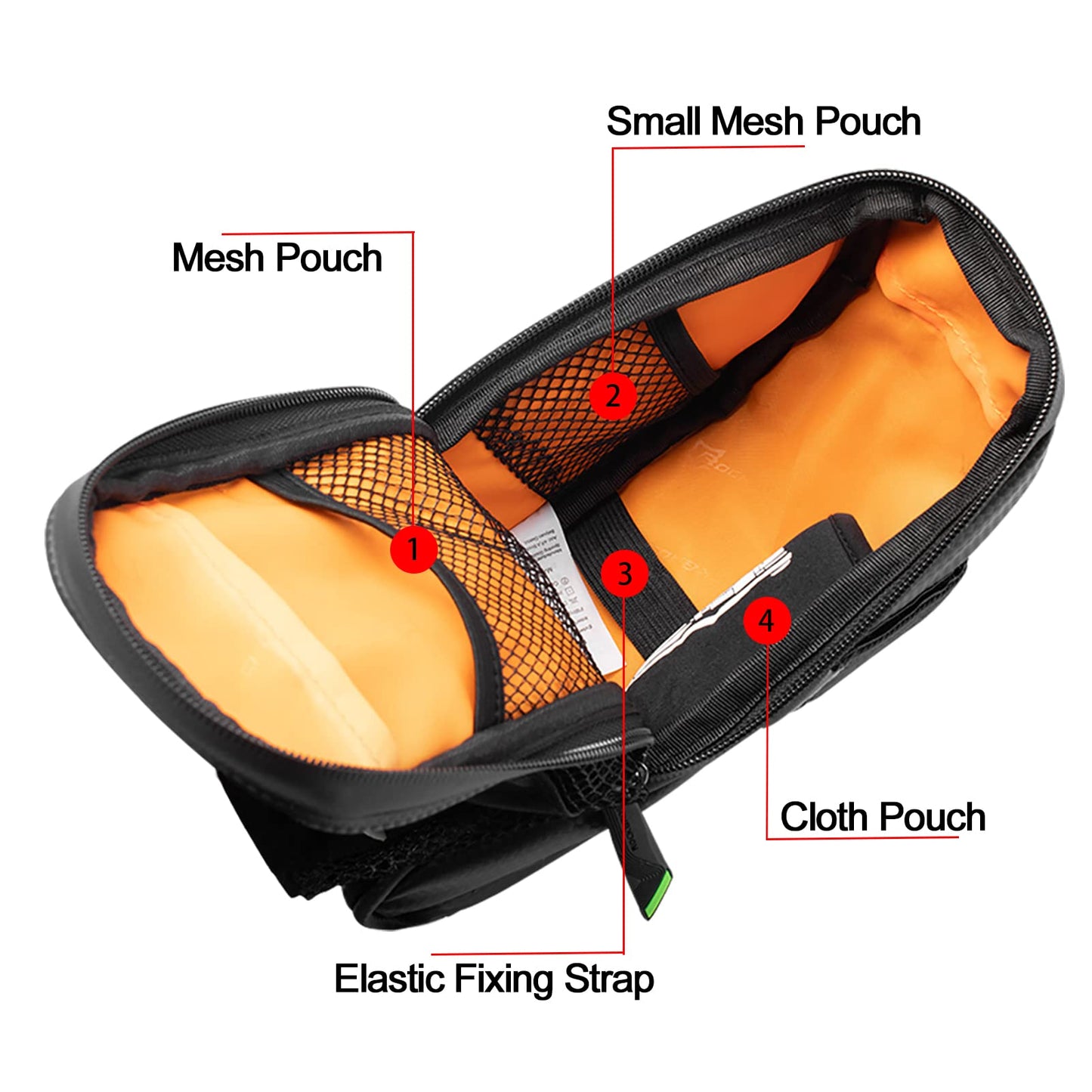 ROCKBROS Bike Saddle Bags with Water Bottle Pouch Waterproof Bike Bags Under Seat Pack for Mountain Road Saddle Bag Bicycles Storage Bag