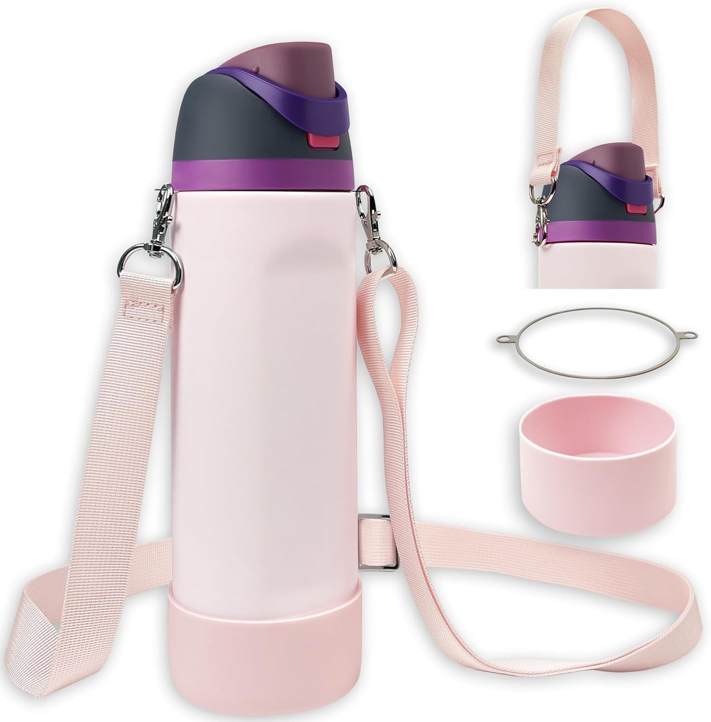 Owala Silicone Boot Set - Non-Slip Sleeve & Straps for 24 oz, 32 oz, 40 oz Water Bottles | Candy Coated