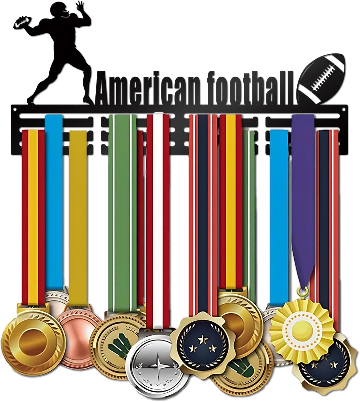 Resama Medal Hanger - Wall Rack Display for 60 Awards & Ribbons | Perfect for Soccer & Gymnastics