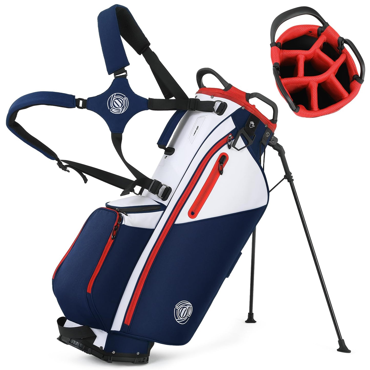 Sturdum 7 Way Golf Stand Bag, Lightweight Golf Bags for Men Women with Full-Length Dividers, Ergonomic Design, Weather-Resistant, Multi Pockets