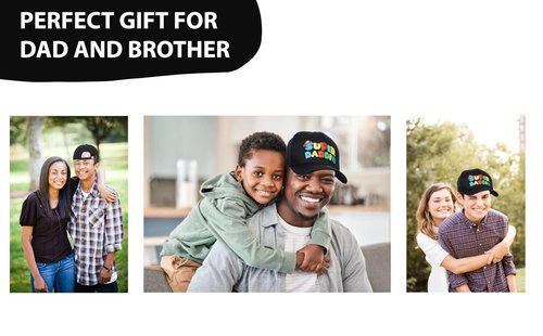 Dad Trucker Hat - Men Gift for Dad from Daughter Son Kid, Christmas, Birthday, Fathers Day - Super Daddio Baseball Cap (US, Alpha, One Size, Standard, Super Daddio)