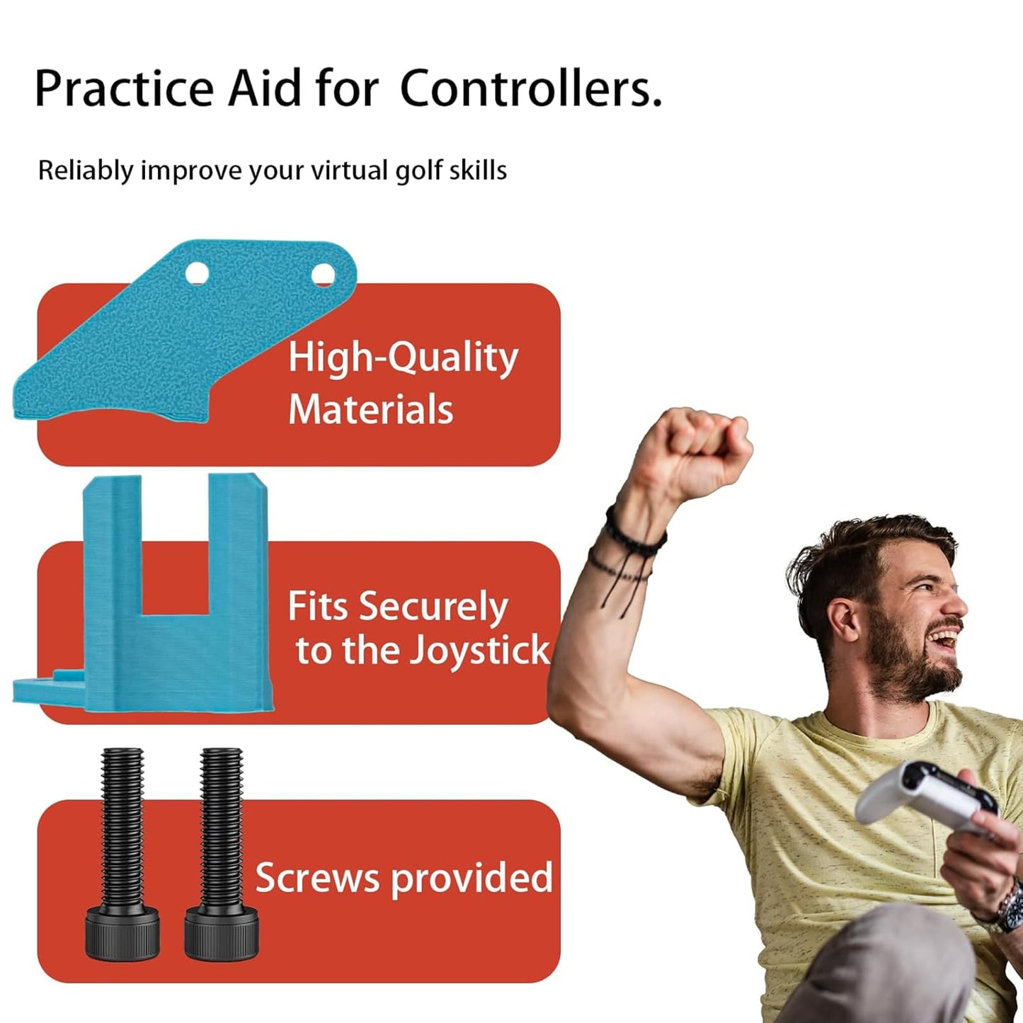 Ignalu Wireless Golf Game Practice Aid, Compatible with Xbox Controller–Training Tool for Precision Shots, Golf Gaming Accessory for Solo Practice, Perfect for Casual Players(2 Pieces)