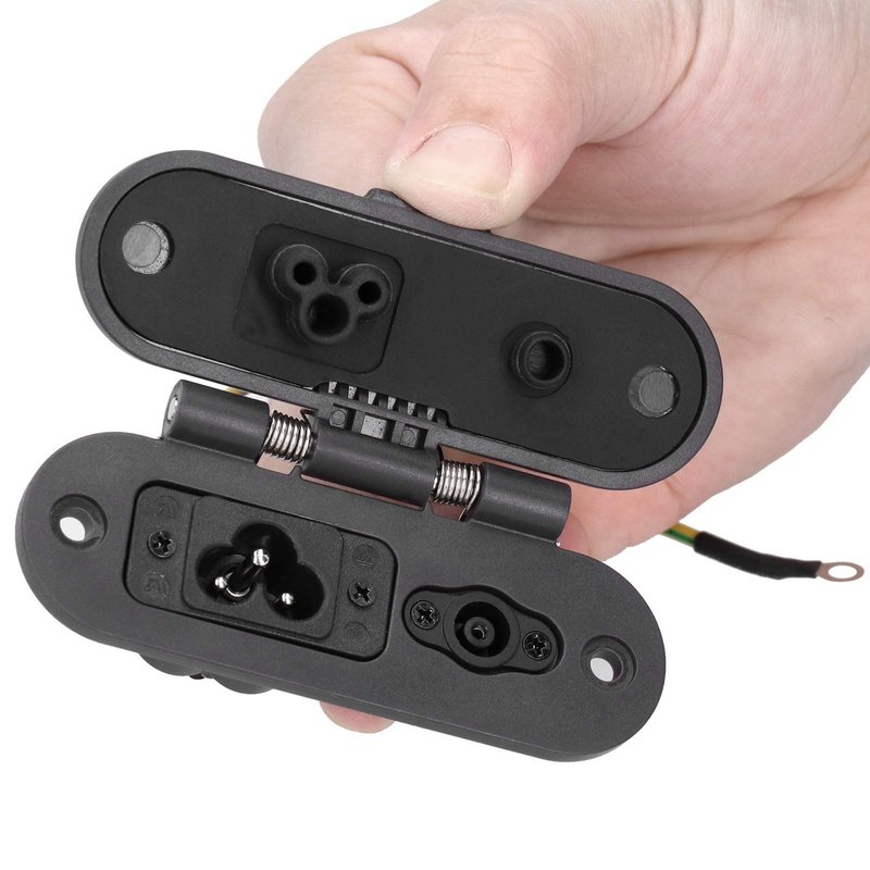 Pwshymi Cover Plug Replacement, Electric Scooter Charging Port Assembly PC Charging Port Plug Replacement Part Compatible with 9 MAX G30 Accesorios