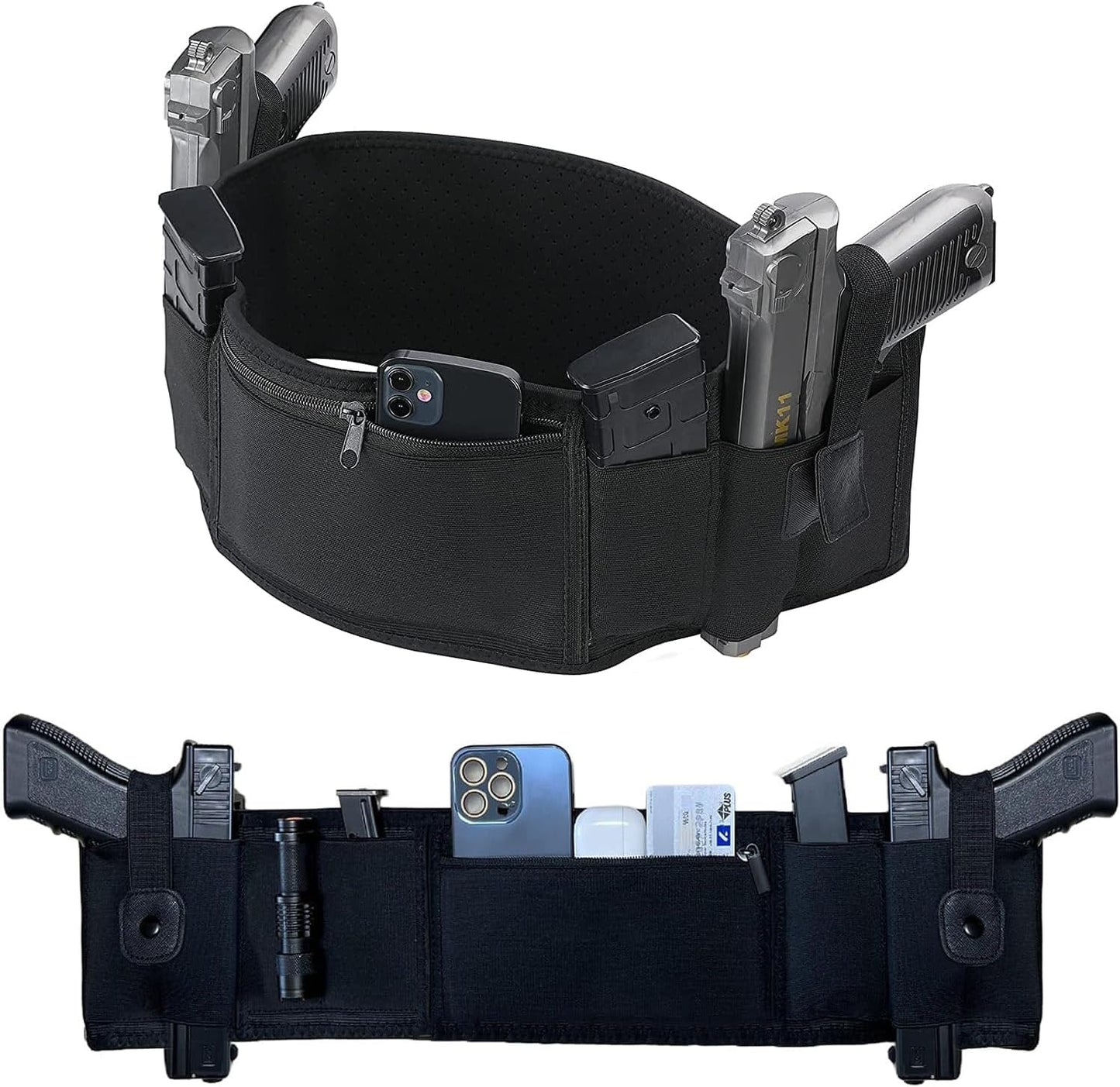 Skiennix 3-in-1 Holster - Comfortable Neoprene Waistband Fits Glock, Smith & Wesson, Taurus & More | Unisex Design