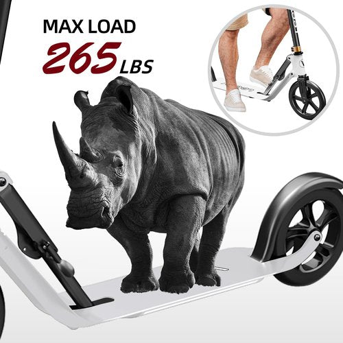 Scooter for Adults –Adult Scooter,Folding, Adjustable Height, Big Wheels, Lightweight All-Aluminum Frame | Suitable for Teens 12+ | 265lbs Weight Limit,Kick Scooter