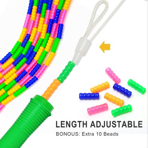 Coolrunner Double Dutch Jump Rope - 16 FT Soft Beaded Skipping Ropes for Kids & Adults | 2 Pack