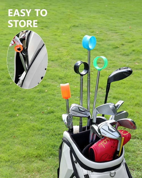 MistyBrew Telescopic Golf Ball Retriever 9/12ft |Premium Double-Sided Head Pickup Tool with Anti-Slip Grip, Thickened Stainless Steel Shaft for Picking Balls from Water, Bush, Rough, Golf Accessories